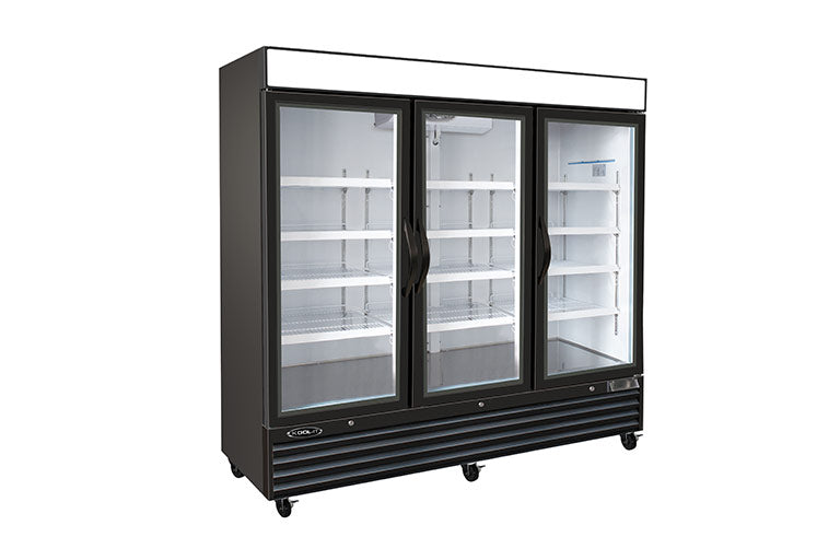 Kool-It - Commercial - 81" Three Section Glass Door Freezer Merchandiser, 72 cu. ft. - KGF-72 DV Kool-It - Commercial - 81" Three Section Glass Door Freezer Merchandiser, 72 cu. ft. - KGF-72 DV