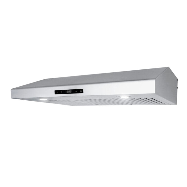 Cosmo - 30 in. Under Cabinet Range Hood with Digital Touch Controls, 3-Speed Fan, LED Lights and Permanent Filters in Stainless Stee | COS-KS6U30 Cosmo - 30 in. Under Cabinet Range Hood with Digital Touch Controls, 3-Speed Fan, LED Lights and Permanent Filters in Stainless Stee | COS-KS6U30