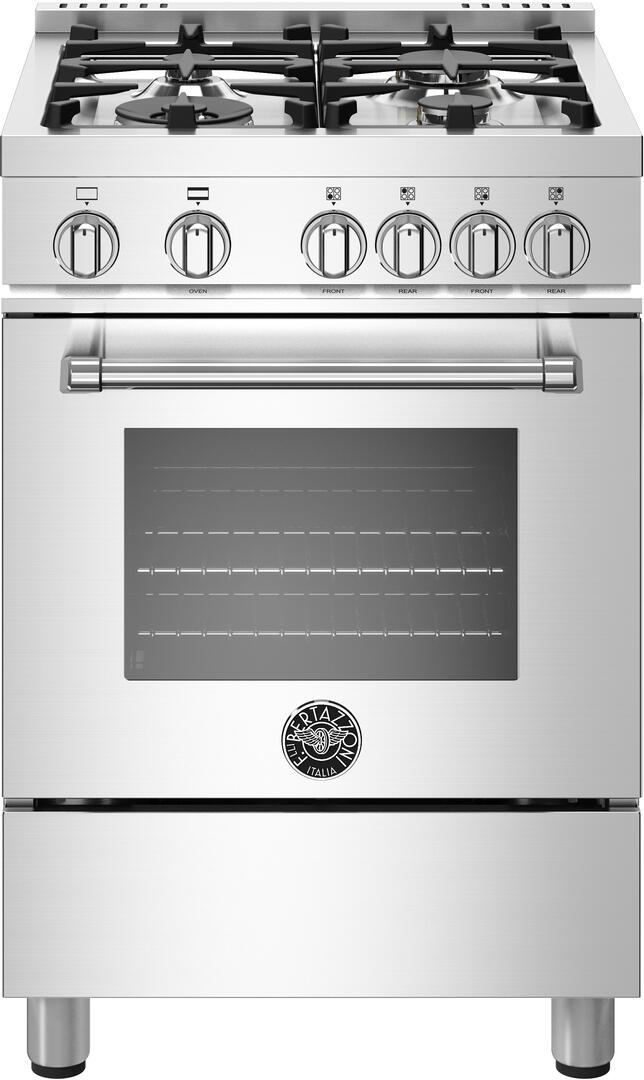 Bertazzoni | 24" Master Series range - Gas oven - 4 aluminum burners - LP version, 24" Freestanding Bottom Mount Refrigerator - Reversible doors, and 24" Microwave Drawer Bundle Bertazzoni | 24" Master Series range - Gas oven - 4 aluminum burners - LP version, 24" Freestanding Bottom Mount Refrigerator - Reversible doors, and 24" Microwave Drawer Bundle