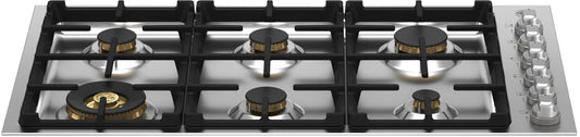 Bertazzoni - 36" Drop-in Gas Cooktop 6 Brass Burners - MAST366QBXT