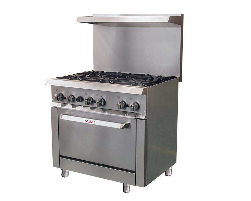 IKON COOKING - Commercial - 36" Natural Gas Range with 6 Burners and Oven - IR-6-36 IKON COOKING - Commercial - 36" Natural Gas Range with 6 Burners and Oven - IR-6-36