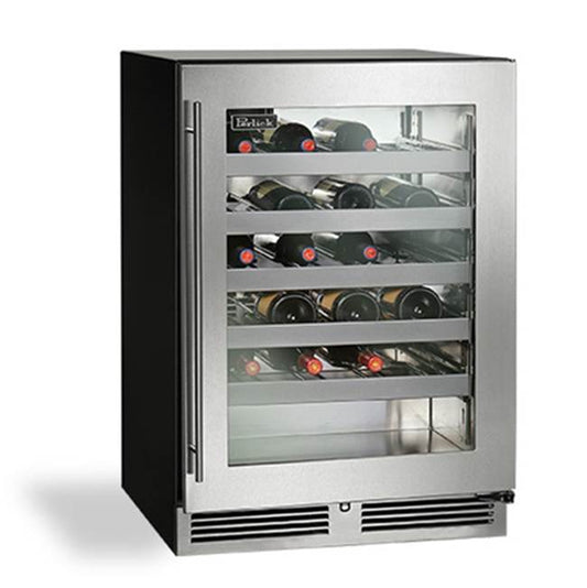 Perlick - 24" C-Series Indoor Wine Reserve with stainless steel glass door, with lock - HC24WB