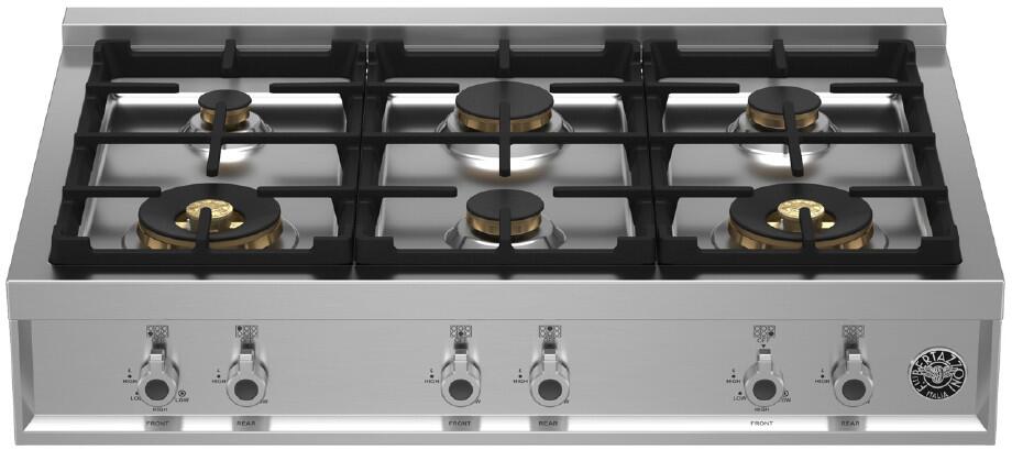 Bertazzoni | 36" Gas Rangetop 6 Brass Burners | PROF366RTBXT Bertazzoni | 36" Gas Rangetop 6 Brass Burners | PROF366RTBXT