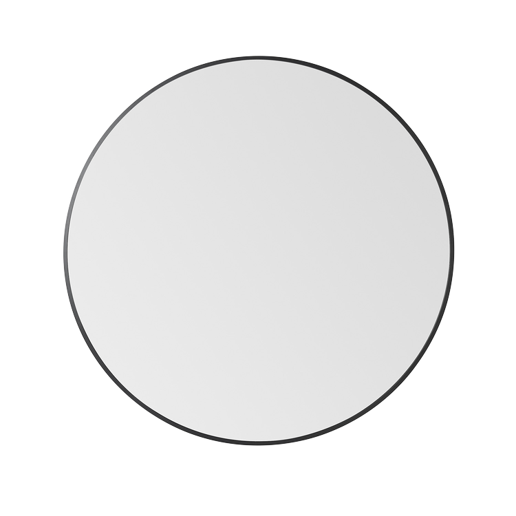 Arpella - Nuova 36 in. x 36 in. Framed Round Mirror in Matte Black - RDFM36MB Arpella - Nuova 36 in. x 36 in. Framed Round Mirror in Matte Black - RDFM36MB