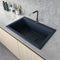 Ruvati 33 x 22 inch Granite Composite Drop-in Topmount Single Bowl Kitchen Sink – Catalina Blue – RVG1033LU