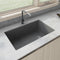 32 x 19 inch epiGranite Undermount Granite Composite Single Bowl Kitchen Sink – Urban Gray