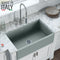 30 x 20 inch Fireclay Reversible Farmhouse Apron-Front Kitchen Sink Single Bowl – Horizon Gray