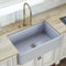 33 inch Fireclay Distressed Finish Farmhouse Apron-Front Kitchen Sink Reversible – Coastal Blue