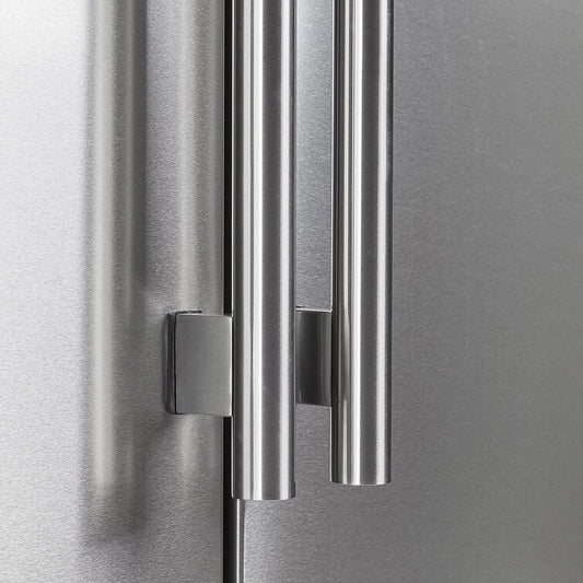 FORNO - Salerno 33" Side by Side Counter Depth Refrigerator 15.6cu. Ft. SS color, with  Professional handle