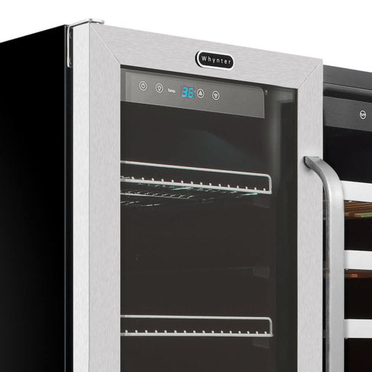 Whynter - 30 Built-In French Door Dual Zone 33 Bottle Wine Refrigerator 88 Can Beverage Center | BWB-3388FDS Whynter - 30 Built-In French Door Dual Zone 33 Bottle Wine Refrigerator 88 Can Beverage Center | BWB-3388FDS