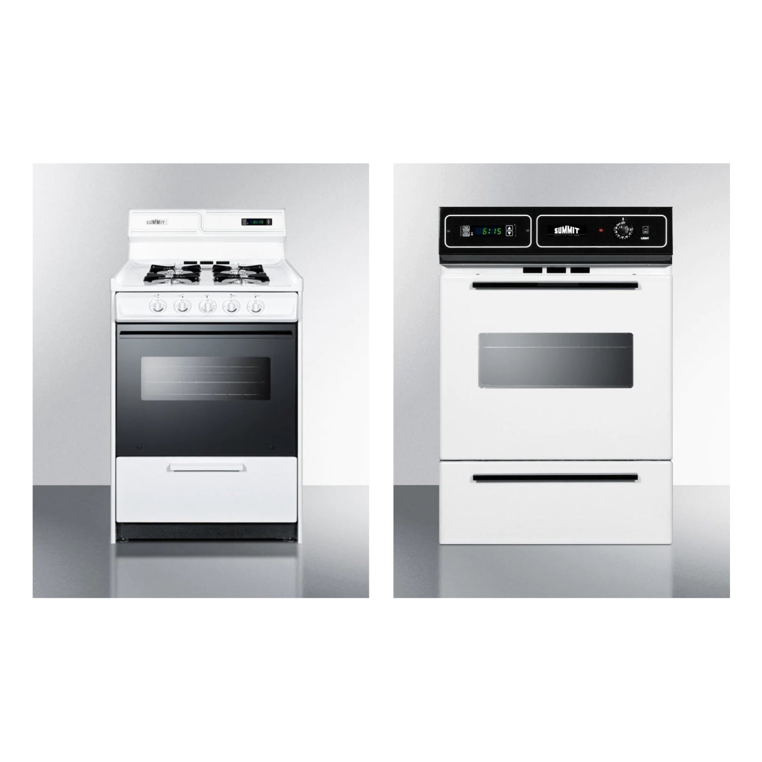 Summit - 24" Wide Gas Range and 24" Wide Gas Wall Oven Bundle Summit - 24" Wide Gas Range and 24" Wide Gas Wall Oven Bundle