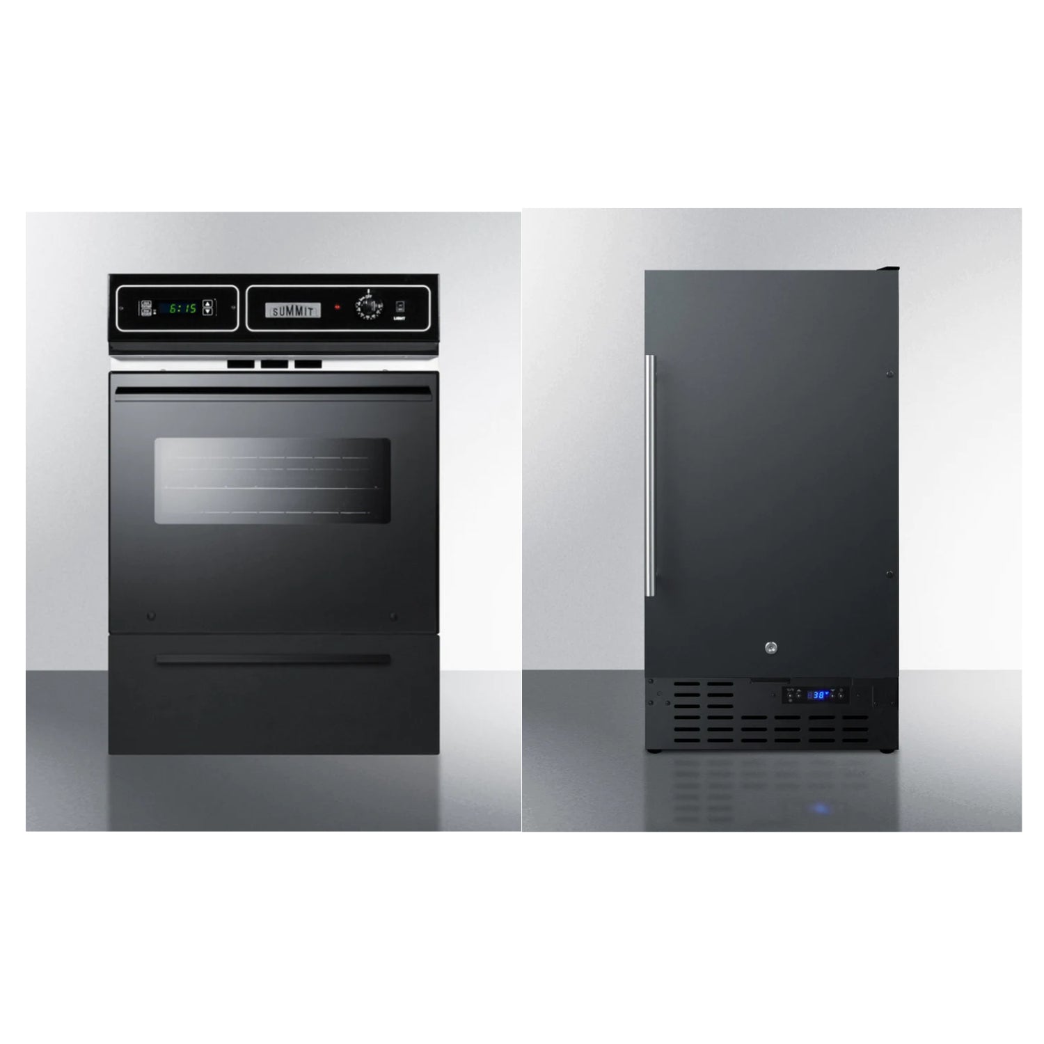 Summit - 24" Wide Gas Wall Oven and 18" Wide Built-In All-Refrigerator, ADA Compliant Bundle Summit - 24" Wide Gas Wall Oven and 18" Wide Built-In All-Refrigerator, ADA Compliant Bundle