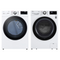 LG - 2.4 cu.ft. Smart wi-fi Enabled Compact Front Load Washer and LG - 7.4 Cu. Ft. Ultra Large Capacity White Smart Electric Vented Dryer