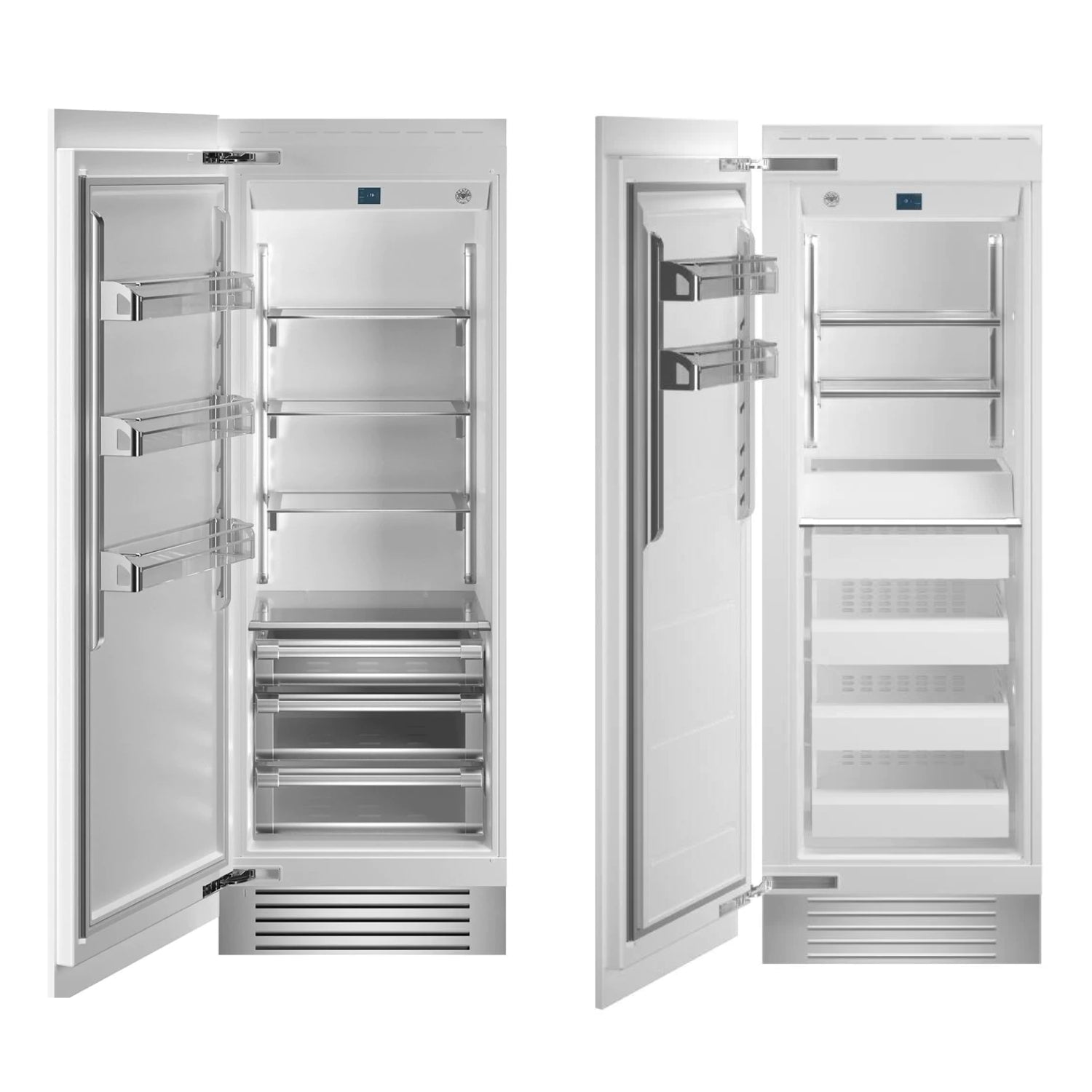 Bertazzoni | 30" Built-in Refrigerator column - Panel Ready - Left swing door and 30" Built-in Freezer column - Panel Ready - Left swing door Bertazzoni | 30" Built-in Refrigerator column - Panel Ready - Left swing door and 30" Built-in Freezer column - Panel Ready - Left swing door