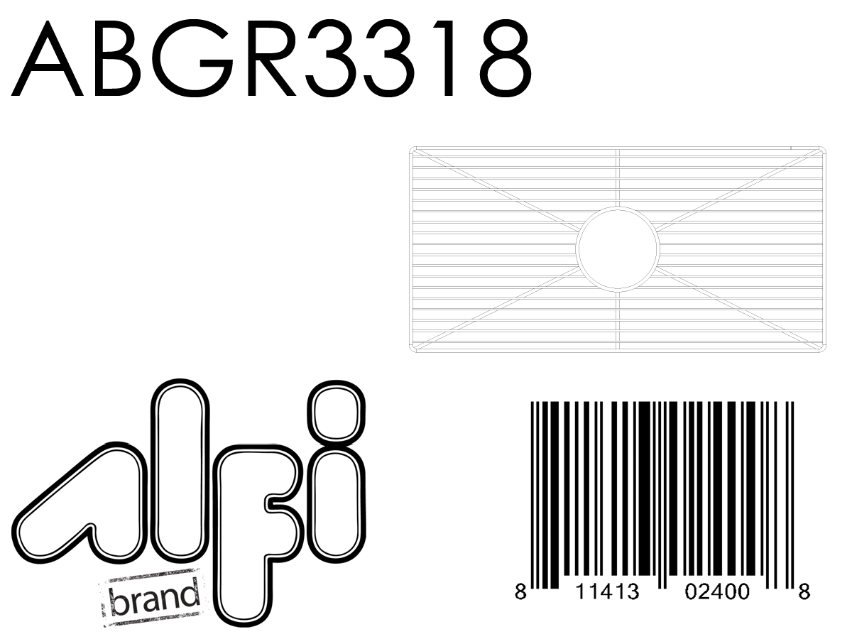 ALFI Brand - Stainless steel kitchen sink grid for AB3318SB | ABGR3318 ALFI Brand - Stainless steel kitchen sink grid for AB3318SB | ABGR3318