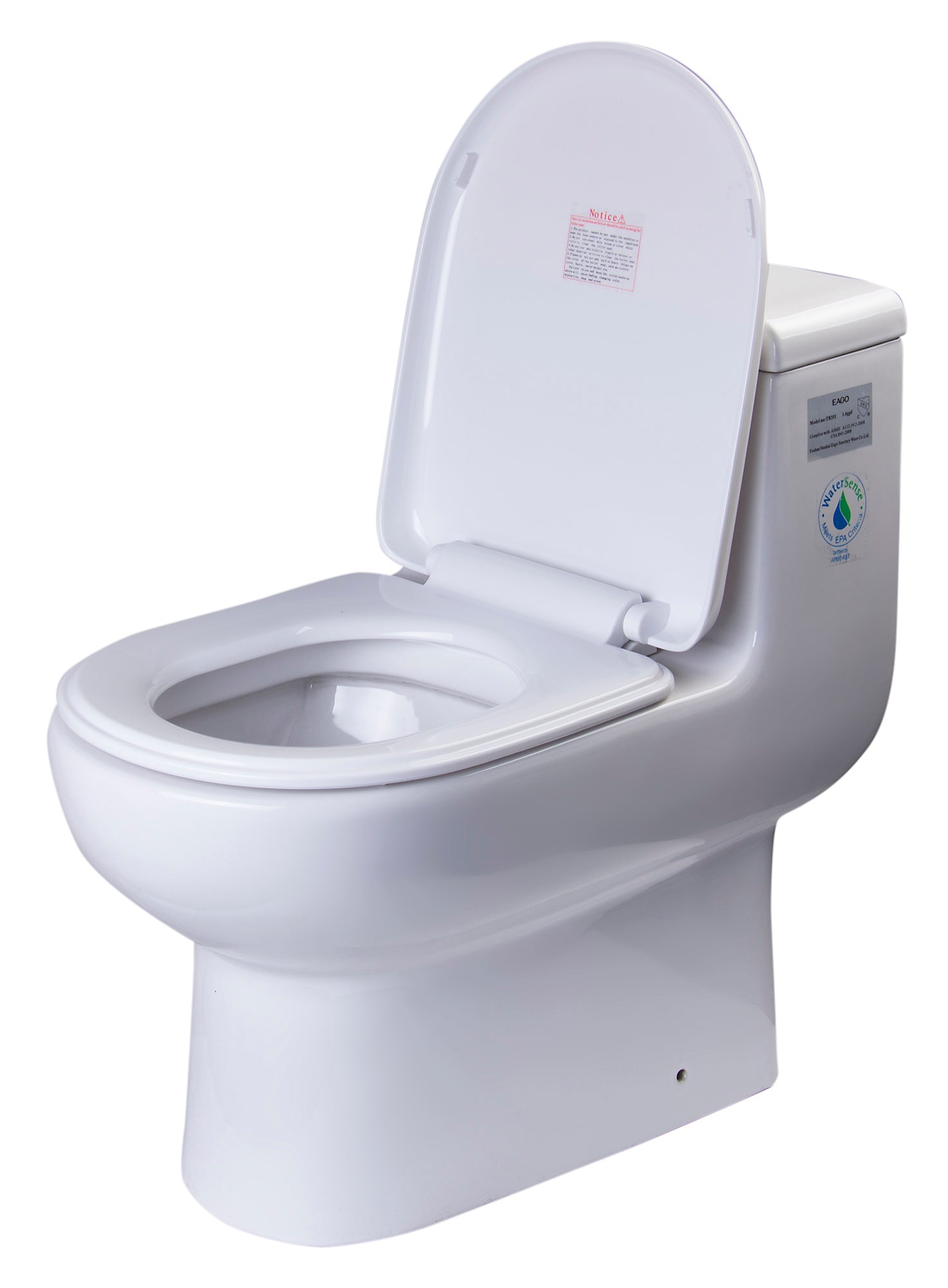 EAGO - DUAL FLUSH ONE PIECE ECO-FRIENDLY HIGH EFFICIENCY LOW FLUSH CERAMIC TOILET | TB351 EAGO - DUAL FLUSH ONE PIECE ECO-FRIENDLY HIGH EFFICIENCY LOW FLUSH CERAMIC TOILET | TB351