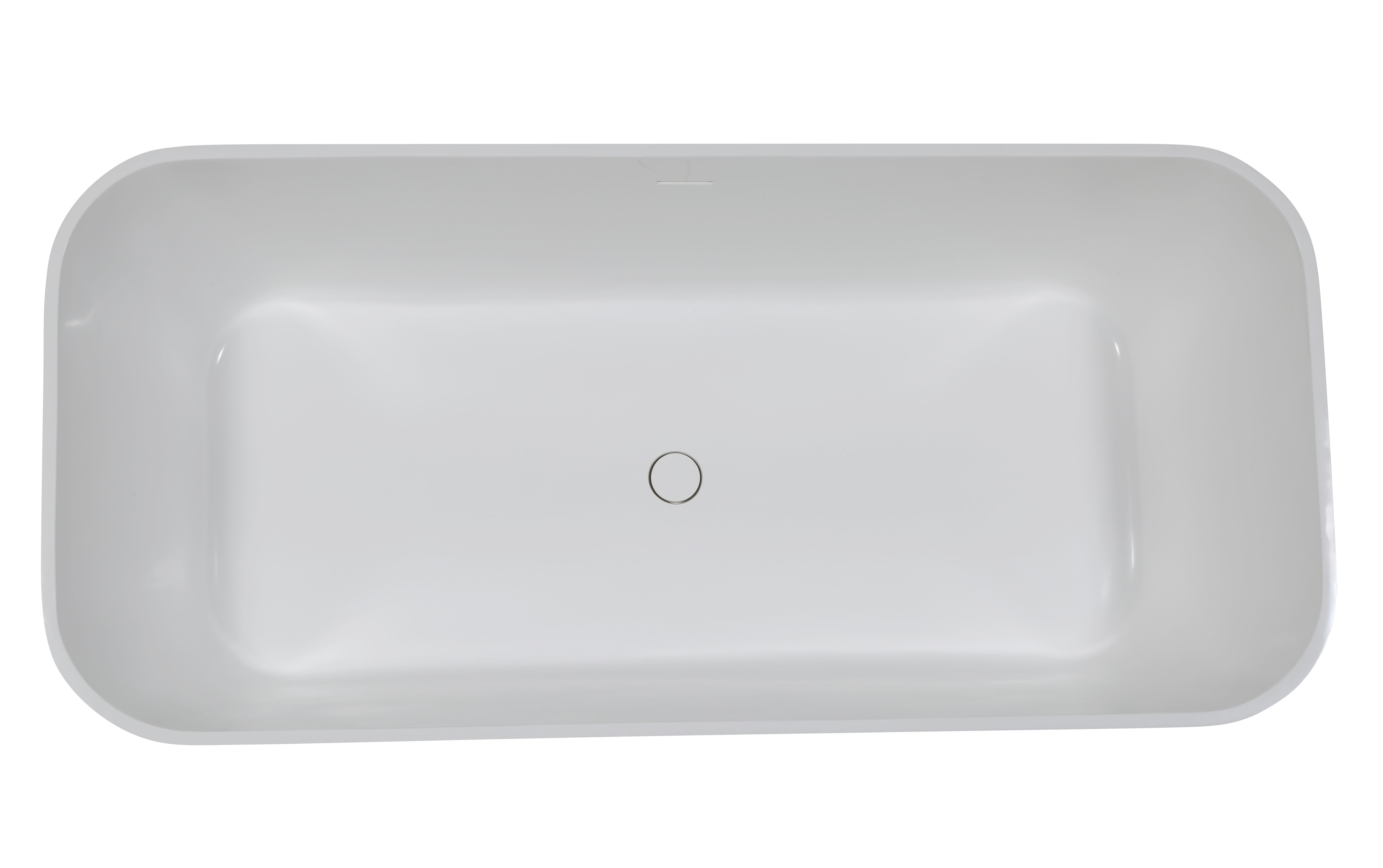 ALFI Brand - 67" Black & White Matte Rectangular Solid Surface Resin Soaking Bathtub | AB9952BM ALFI Brand - 67" Black & White Matte Rectangular Solid Surface Resin Soaking Bathtub | AB9952BM