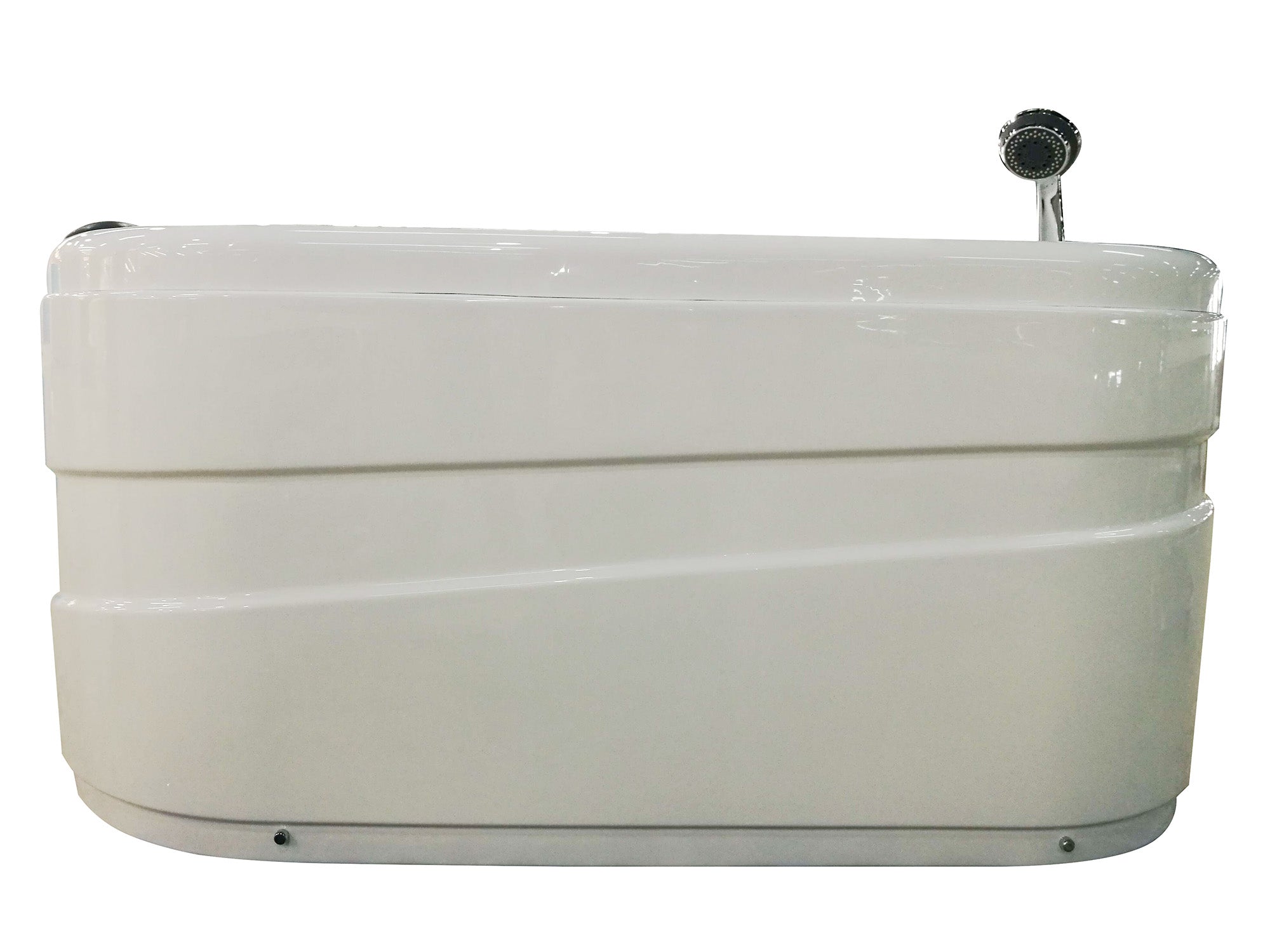 EAGO - 5' White Acrylic Corner Whirlpool Bathtub - Drain on Right | AM175-R EAGO - 5' White Acrylic Corner Whirlpool Bathtub - Drain on Right | AM175-R