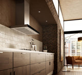 Elica - MEZZANO - Techne - 30" W x 19 11/16" D x 2 3/8" H, Stainless & Black Glass - Wall Mount Hoods | EMZ630S3 Elica - MEZZANO - Techne - 30" W x 19 11/16" D x 2 3/8" H, Stainless & Black Glass - Wall Mount Hoods | EMZ630S3