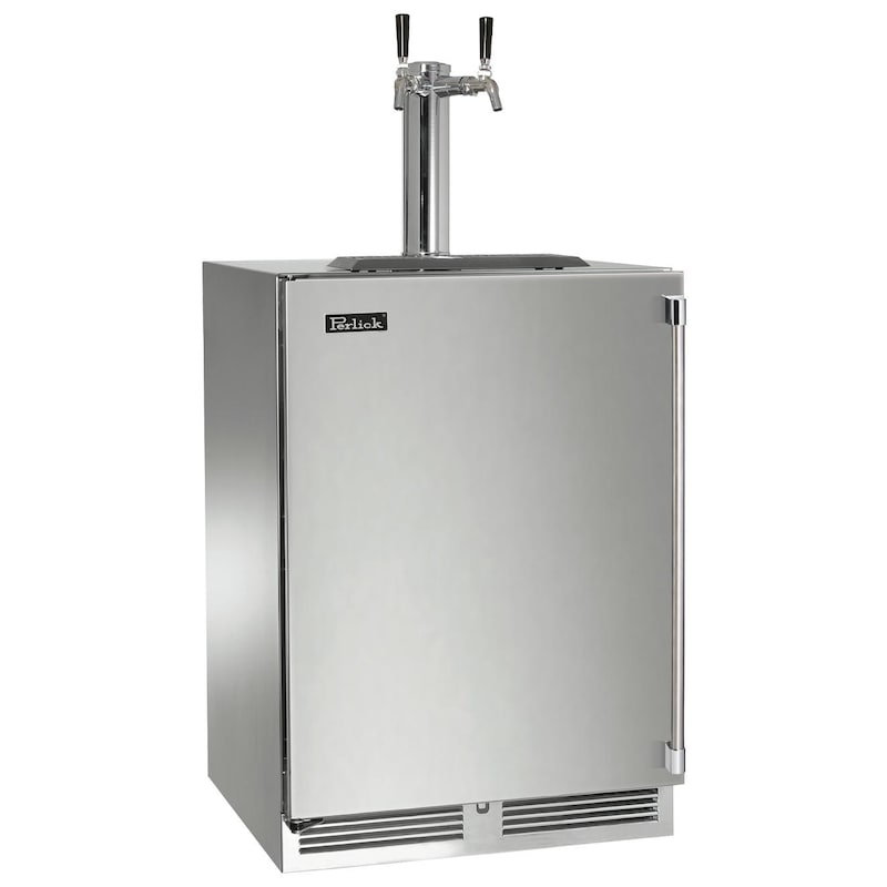 Perlick - 24" C-Series Outdoor Beer Dispenser - Dual Tap with stainless steel solid door, , with lock - HC24TO-2 Perlick - 24" C-Series Outdoor Beer Dispenser - Dual Tap with stainless steel solid door, , with lock - HC24TO-2
