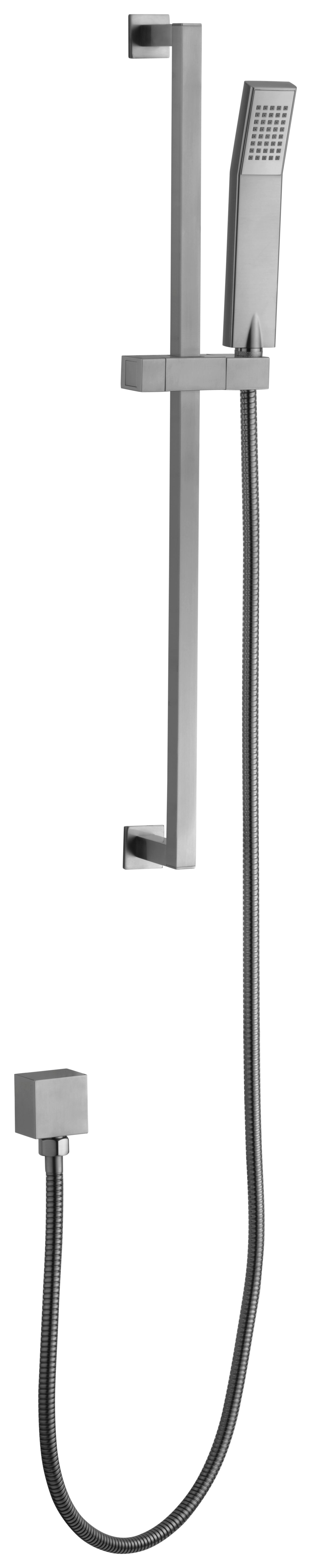 ALFI Brand - Brushed Nickel Sliding Rail Hand Held Shower Head Set with Hose | AB7606-BN ALFI Brand - Brushed Nickel Sliding Rail Hand Held Shower Head Set with Hose | AB7606-BN