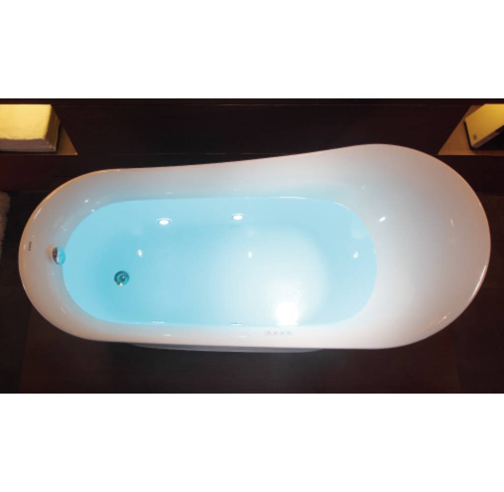 EAGO - 6 Foot White Free Standing Air Bubble Bathtub | AM2140 EAGO - 6 Foot White Free Standing Air Bubble Bathtub | AM2140
