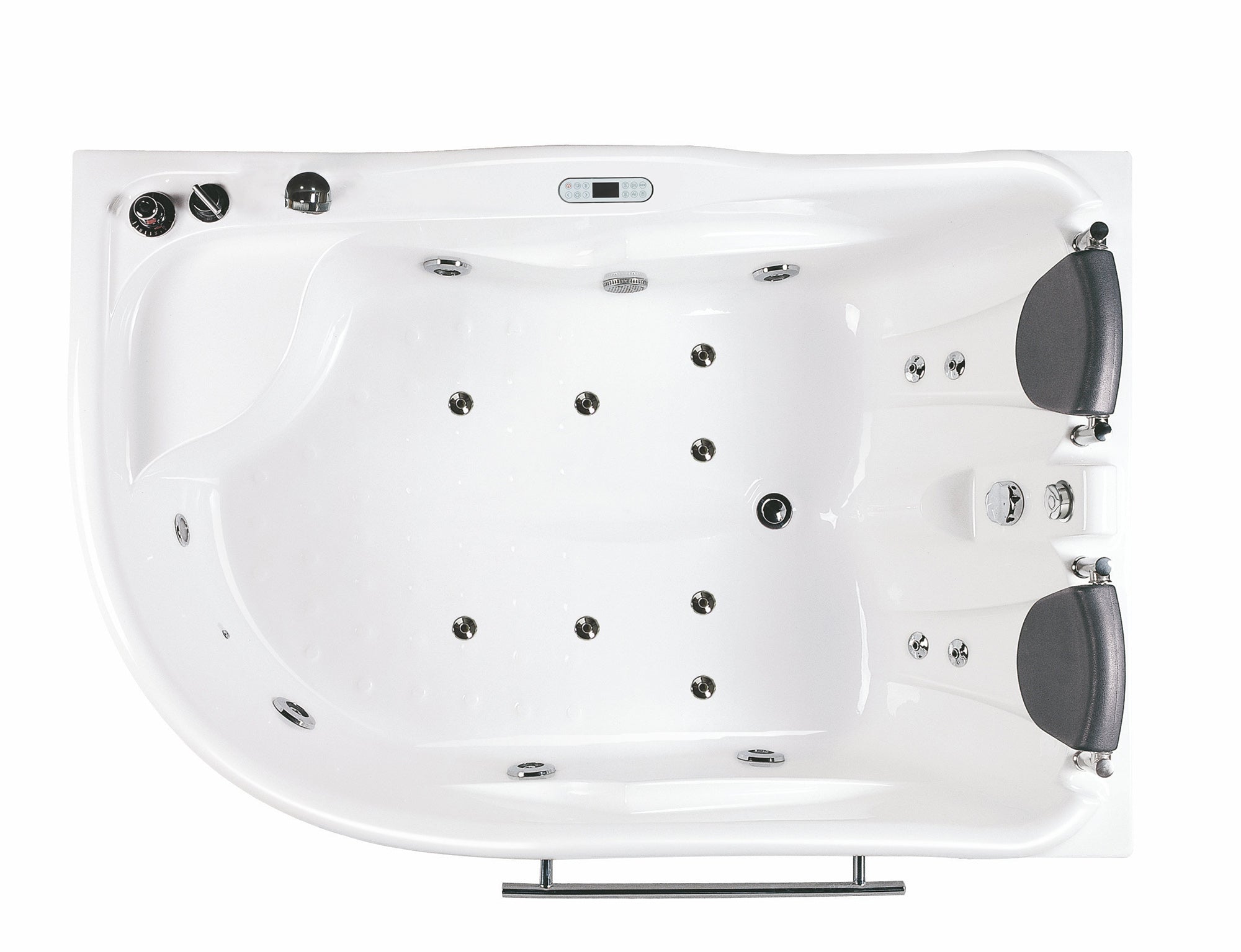 EAGO - 6 ft Left Corner Acrylic White Whirlpool Bathtub for Two | AM124ETL-L EAGO - 6 ft Left Corner Acrylic White Whirlpool Bathtub for Two | AM124ETL-L
