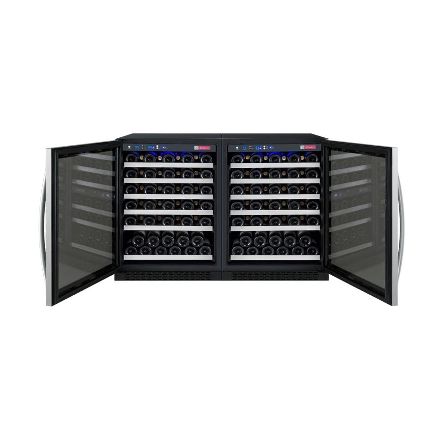 Allavino Wine & Beverage Centers Wide FlexCount II Tru-Vino 112 Bottle Dual-Zone Stainless Steel Side-by-Side Wine Refrigerator - 2X-VSWR56-1S20 Allavino Wine & Beverage Centers Wide FlexCount II Tru-Vino 112 Bottle Dual-Zone Stainless Steel Side-by-Side Wine Refrigerator - 2X-VSWR56-1S20