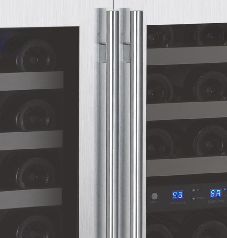 Allavino Wine & Beverage Centers Wide FlexCount II Tru-Vino 112 Bottle Three Zone Stainless Steel Side-by-Side Wine Refrigerator - 3Z-VSWR5656-S20 Allavino Wine & Beverage Centers Wide FlexCount II Tru-Vino 112 Bottle Three Zone Stainless Steel Side-by-Side Wine Refrigerator - 3Z-VSWR5656-S20