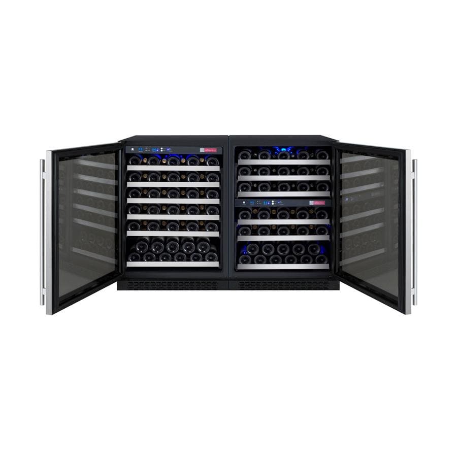 Allavino Wine & Beverage Centers Wide FlexCount II Tru-Vino 112 Bottle Three Zone Stainless Steel Side-by-Side Wine Refrigerator - 3Z-VSWR5656-S20 Allavino Wine & Beverage Centers Wide FlexCount II Tru-Vino 112 Bottle Three Zone Stainless Steel Side-by-Side Wine Refrigerator - 3Z-VSWR5656-S20