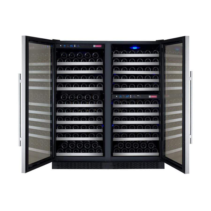 Allavino Wine & Beverage Centers Wide FlexCount II Tru-Vino 249 Bottle Three Zone Stainless Steel Side-by-Side Wine Refrigerator - 3Z-VSWR2128-S20 Allavino Wine & Beverage Centers Wide FlexCount II Tru-Vino 249 Bottle Three Zone Stainless Steel Side-by-Side Wine Refrigerator - 3Z-VSWR2128-S20
