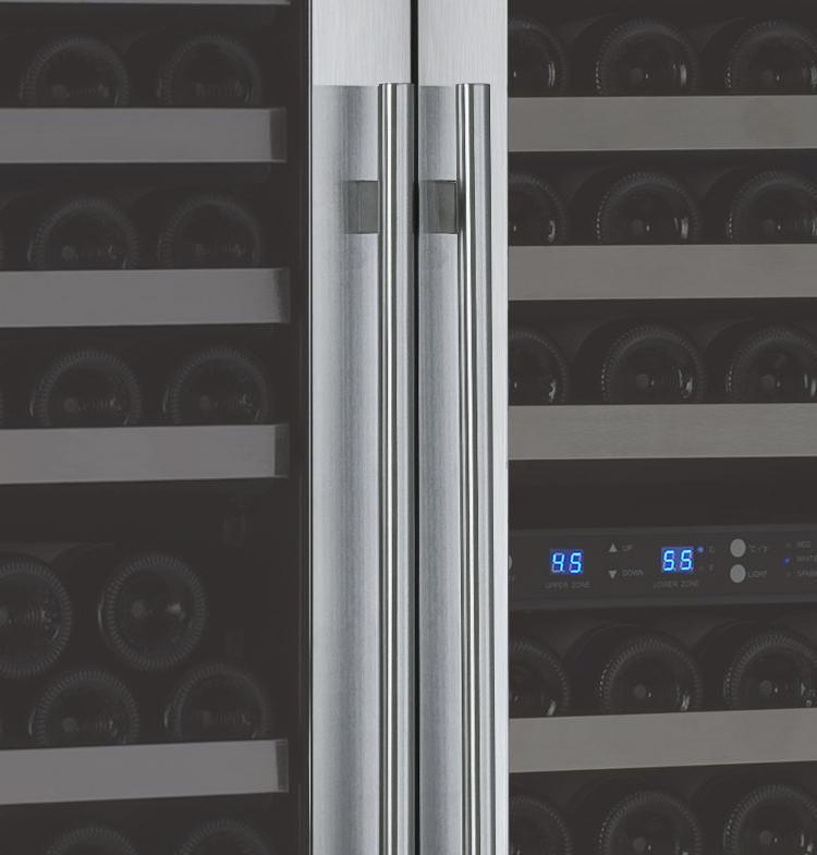 Allavino Wine & Beverage Centers Wide FlexCount II Tru-Vino 249 Bottle Three Zone Stainless Steel Side-by-Side Wine Refrigerator - 3Z-VSWR2128-S20 Allavino Wine & Beverage Centers Wide FlexCount II Tru-Vino 249 Bottle Three Zone Stainless Steel Side-by-Side Wine Refrigerator - 3Z-VSWR2128-S20