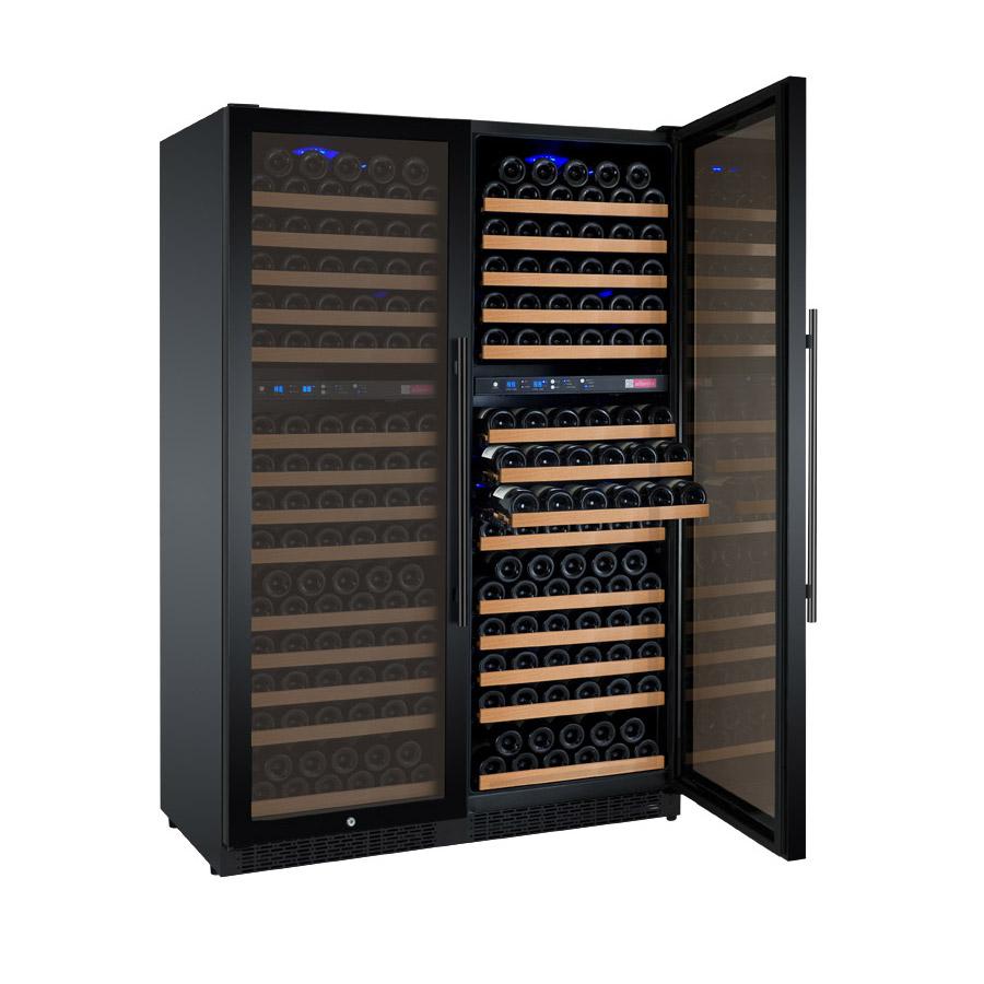 Allavino Wine & Beverage Centers Wide FlexCount II Tru-Vino 344 Bottle Four Zone Black Side-by-Side Wine Refrigerator - 2X-VSWR172-2B20 Allavino Wine & Beverage Centers Wide FlexCount II Tru-Vino 344 Bottle Four Zone Black Side-by-Side Wine Refrigerator - 2X-VSWR172-2B20