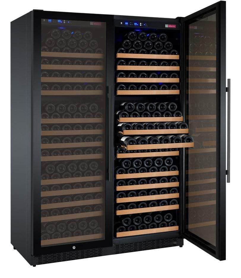 Allavino Wine & Beverage Centers Wide FlexCount II Tru-Vino 354 Bottle Dual Zone Black Side-by-Side Wine Refrigerator - 2X-VSWR177-1B20 Allavino Wine & Beverage Centers Wide FlexCount II Tru-Vino 354 Bottle Dual Zone Black Side-by-Side Wine Refrigerator - 2X-VSWR177-1B20