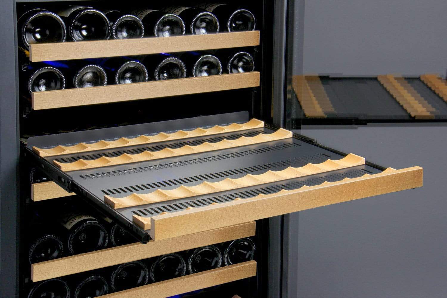Allavino Wine & Beverage Centers Wide FlexCount II Tru-Vino 354 Bottle Dual Zone Black Side-by-Side Wine Refrigerator - 2X-VSWR177-1B20 Allavino Wine & Beverage Centers Wide FlexCount II Tru-Vino 354 Bottle Dual Zone Black Side-by-Side Wine Refrigerator - 2X-VSWR177-1B20