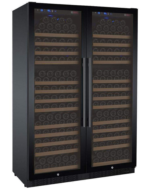 Allavino Wine & Beverage Centers Wide FlexCount II Tru-Vino 354 Bottle Dual Zone Black Side-by-Side Wine Refrigerator - 2X-VSWR177-1B20