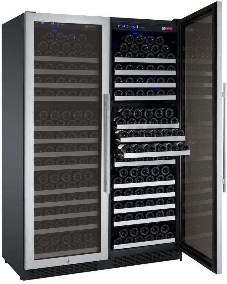 Allavino Wine & Beverage Centers Wide FlexCount II Tru-Vino 354 Bottle Dual Zone Stainless Steel Side-by-Side Wine Refrigerator - 2X-VSWR177-1S20 Allavino Wine & Beverage Centers Wide FlexCount II Tru-Vino 354 Bottle Dual Zone Stainless Steel Side-by-Side Wine Refrigerator - 2X-VSWR177-1S20