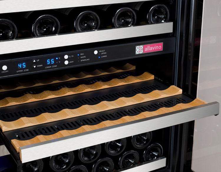 Allavino Wine & Beverage Centers Wide FlexCount II Tru-Vino 56 Bottle/124 Can Stainless Steel Side-by-Side Wine Refrigerator/Beverage Center - 3Z-VSWB24-3S20 Allavino Wine & Beverage Centers Wide FlexCount II Tru-Vino 56 Bottle/124 Can Stainless Steel Side-by-Side Wine Refrigerator/Beverage Center - 3Z-VSWB24-3S20