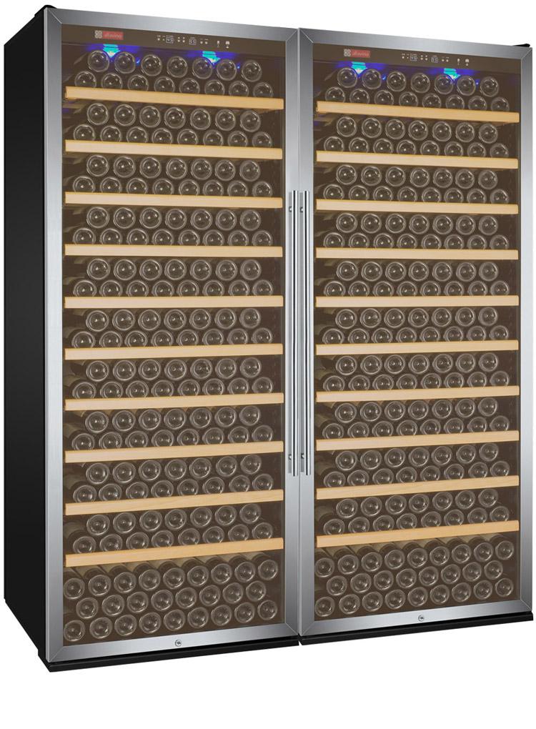 Allavino Wine & Beverage Centers Wide Vite II Tru-Vino 554 Bottle Dual Zone Stainless Steel Side-by-Side Wine Refrigerator - 2X-YHWR305-1S20 Allavino Wine & Beverage Centers Wide Vite II Tru-Vino 554 Bottle Dual Zone Stainless Steel Side-by-Side Wine Refrigerator - 2X-YHWR305-1S20