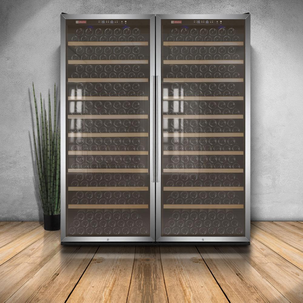 Allavino Wine & Beverage Centers Wide Vite II Tru-Vino 554 Bottle Dual Zone Stainless Steel Side-by-Side Wine Refrigerator - 2X-YHWR305-1S20 Allavino Wine & Beverage Centers Wide Vite II Tru-Vino 554 Bottle Dual Zone Stainless Steel Side-by-Side Wine Refrigerator - 2X-YHWR305-1S20