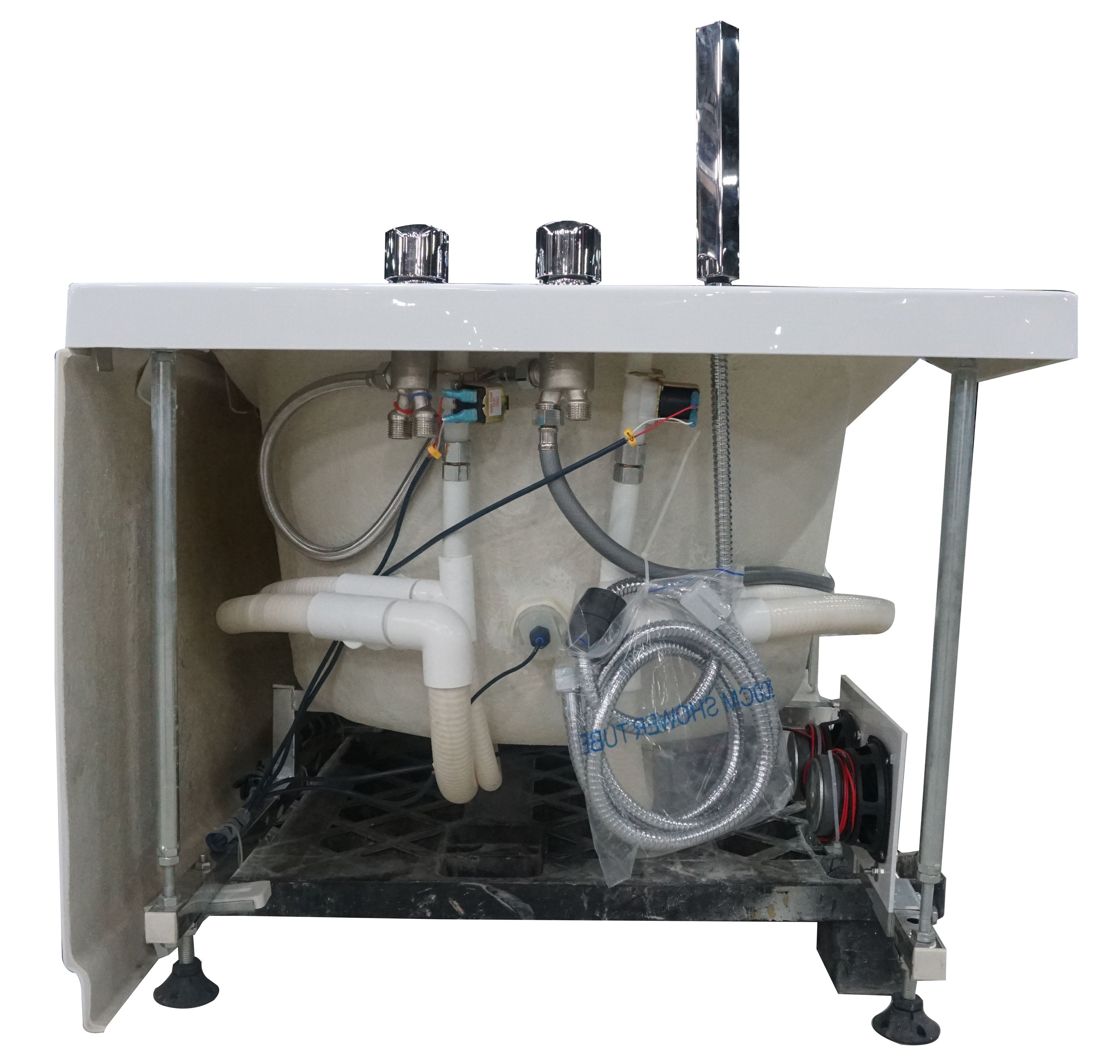 EAGO - 6 ft Right Drain Acrylic White Whirlpool Bathtub w Fixtures | AM189ETL-R EAGO - 6 ft Right Drain Acrylic White Whirlpool Bathtub w Fixtures | AM189ETL-R