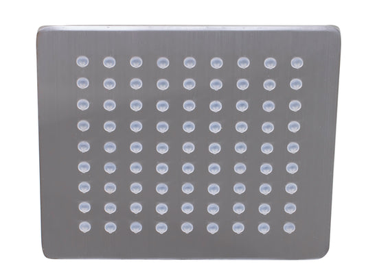 ALFI Brand - Solid Brushed Stainless Steel 8" Square Ultra Thin Rain Shower Head | RAIN8S-BSS