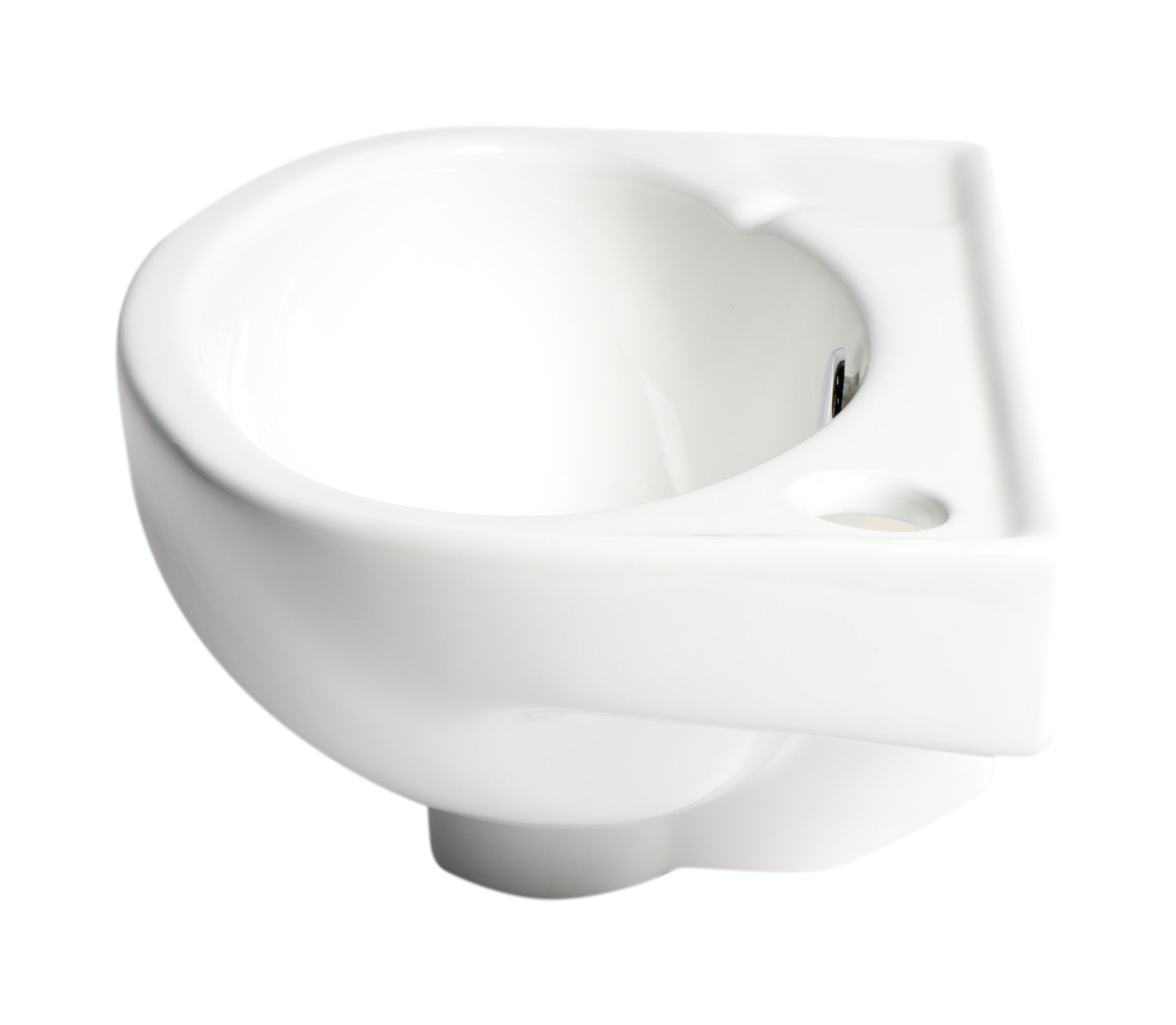 ALFI Brand - White 14" Small Wall Mounted Ceramic Sink with Faucet Hole | ABC118 ALFI Brand - White 14" Small Wall Mounted Ceramic Sink with Faucet Hole | ABC118