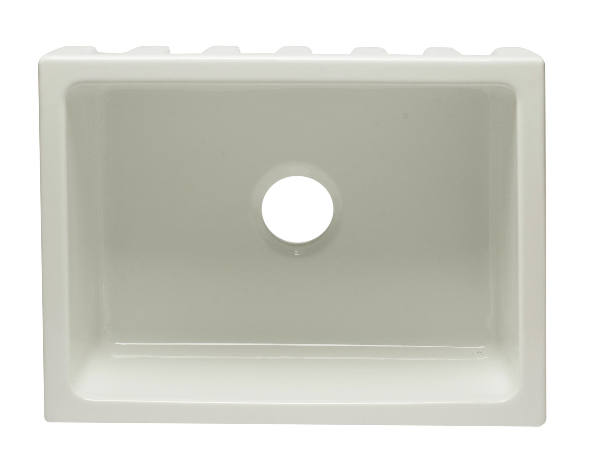 ALFI Brand - 24 inch Biscuit Reversible Smooth / Fluted Single Bowl Fireclay Farm Sink | AB2418HS-B ALFI Brand - 24 inch Biscuit Reversible Smooth / Fluted Single Bowl Fireclay Farm Sink | AB2418HS-B
