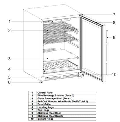 Avanti Wine & Beverage Centers Avanti - 24" Designer Series Beverage Cooler Avanti Wine & Beverage Centers Avanti - 24" Designer Series Beverage Cooler