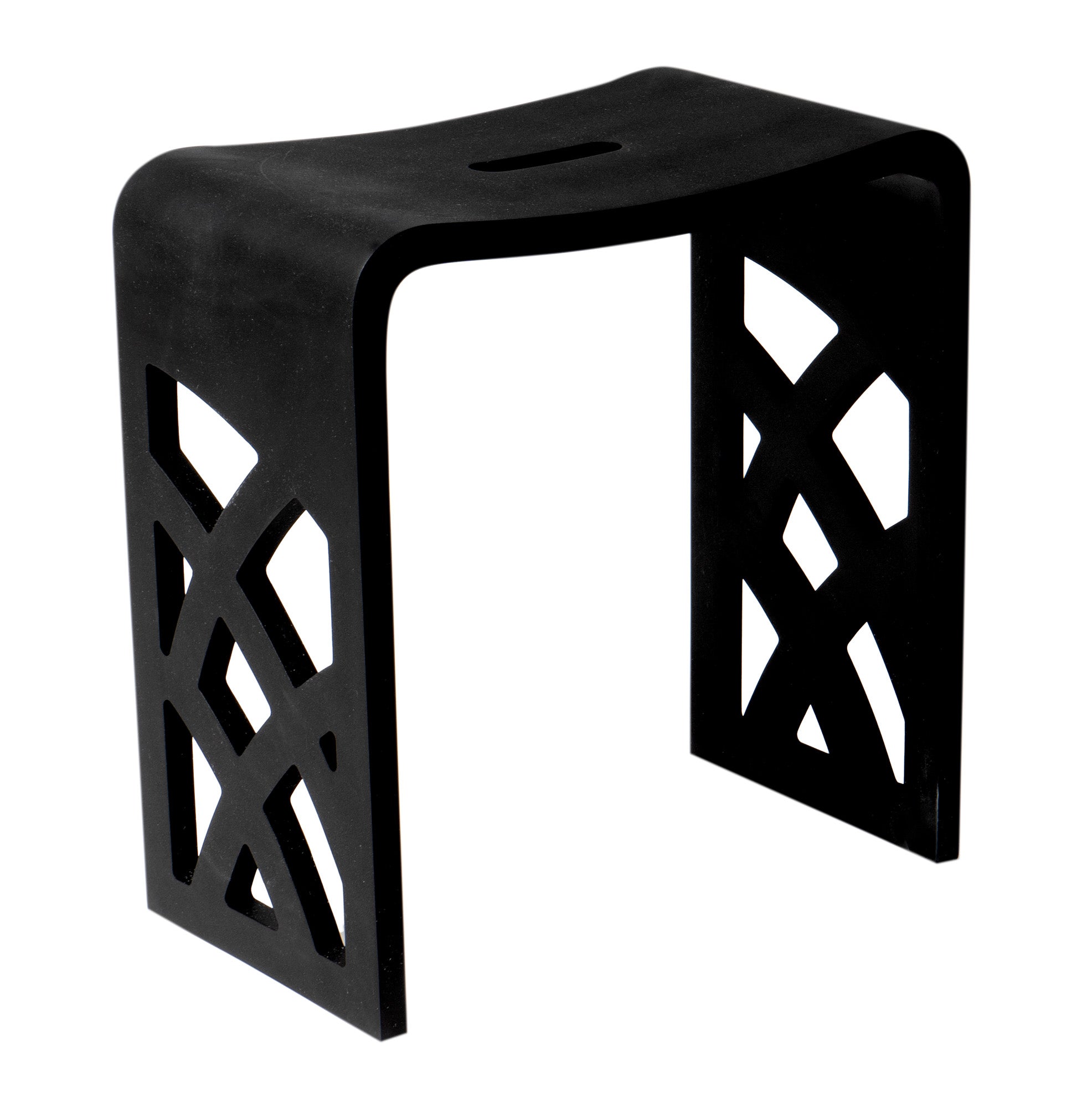 ALFI brand - Black Matte Solid Surface Resin Bathroom / Shower Stool - ABST88BM ALFI brand - Black Matte Solid Surface Resin Bathroom / Shower Stool - ABST88BM