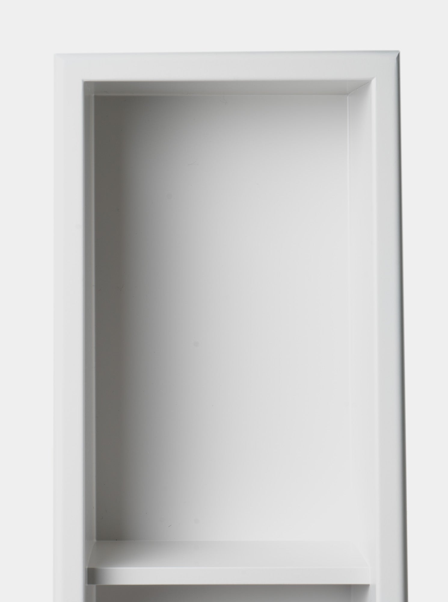 ALFI Brand - 8" x 36" White Matte Stainless Steel Vertical Triple Shelf Bath Shower Niche | ABNC0836-W ALFI Brand - 8" x 36" White Matte Stainless Steel Vertical Triple Shelf Bath Shower Niche | ABNC0836-W