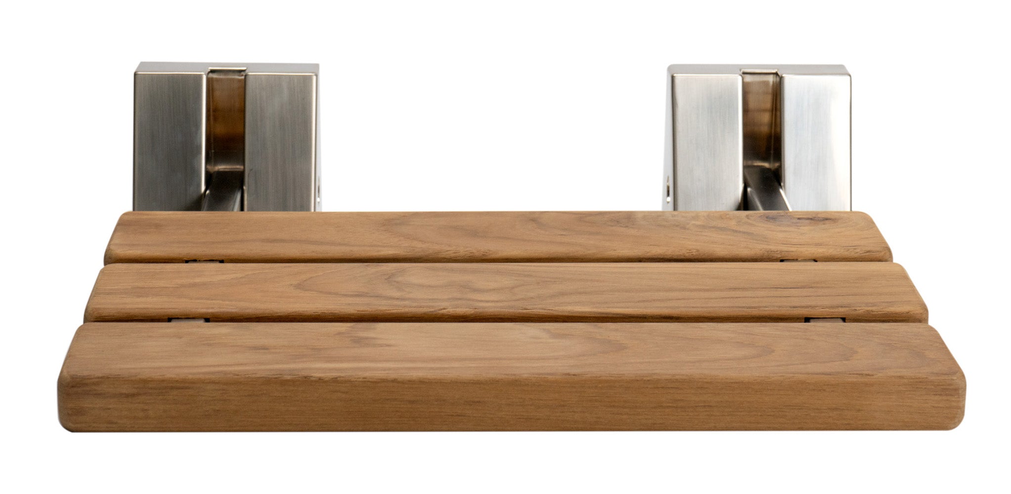 ALFI Brand - Brushed Nickel 16" Folding Teak Wood Shower Seat Bench | ABS16S-BN ALFI Brand - Brushed Nickel 16" Folding Teak Wood Shower Seat Bench | ABS16S-BN