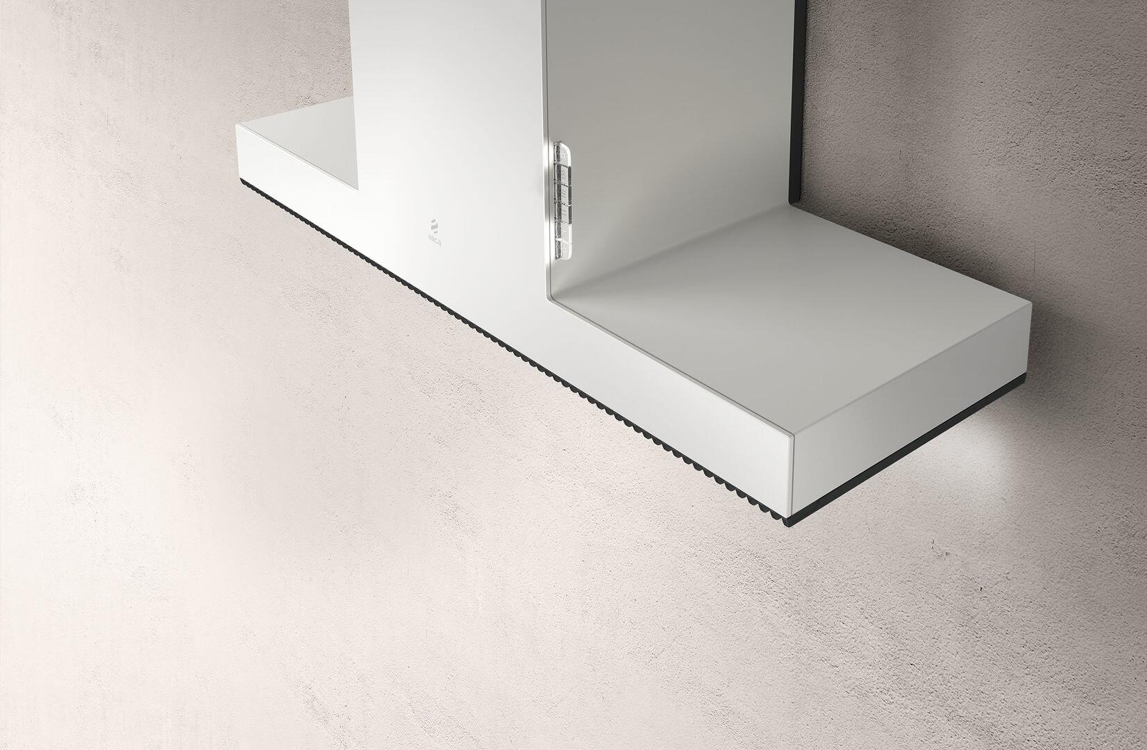 Elica - HAIKU - Iconic - 35 3/8" W x 12.5" - 15" D x 3 1/8" H, White Krion - Wall Mount Hoods | EHK636WH Elica - HAIKU - Iconic - 35 3/8" W x 12.5" - 15" D x 3 1/8" H, White Krion - Wall Mount Hoods | EHK636WH