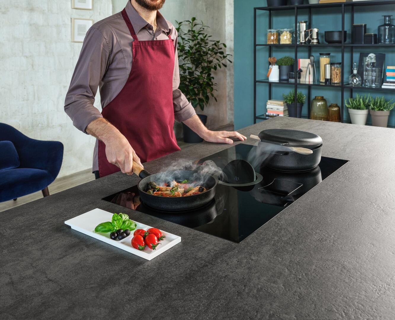 Elica - NIKOLA TESLA SWITCH - - 36" W x 20 1/4" D x 8 1/4" H, Black Glass - Air Cooking Cooktops | ENS436BL Elica - NIKOLA TESLA SWITCH - - 36" W x 20 1/4" D x 8 1/4" H, Black Glass - Air Cooking Cooktops | ENS436BL